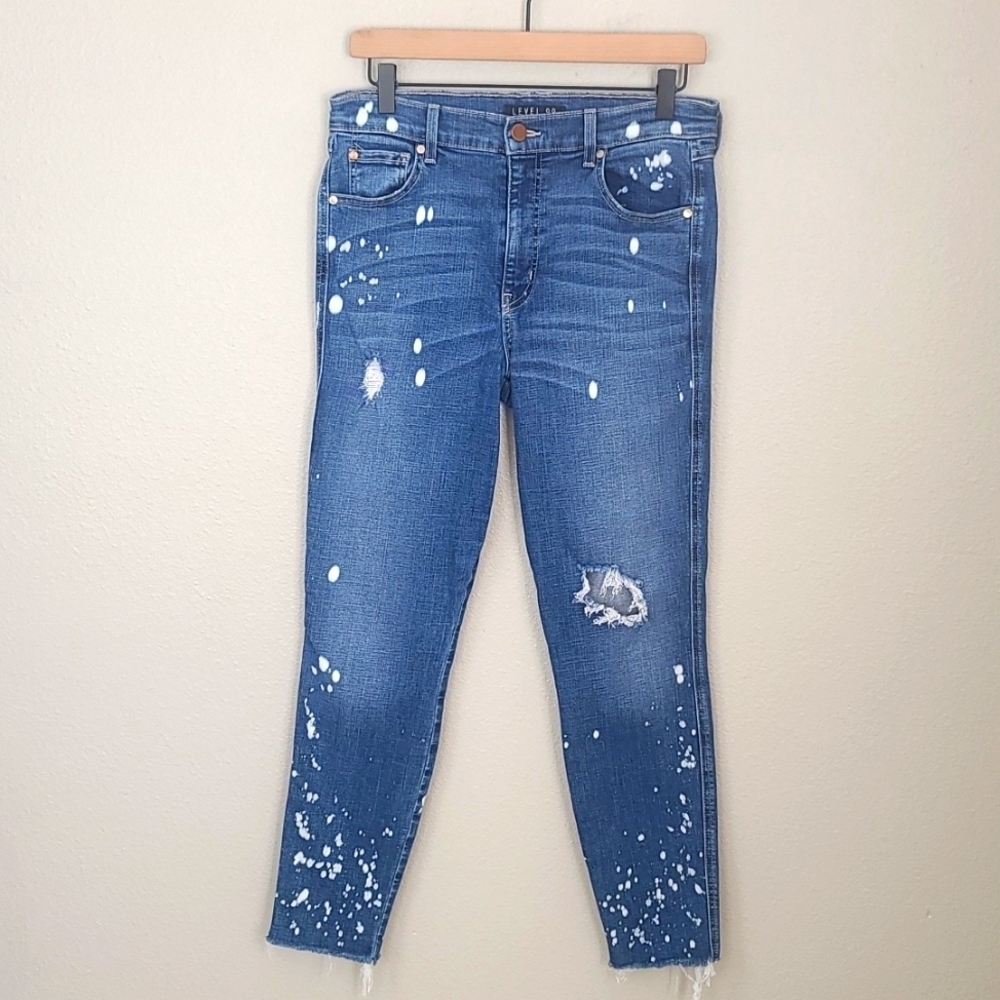Level 99 from Anthropologie High Rise Distressed Skinny Jeans